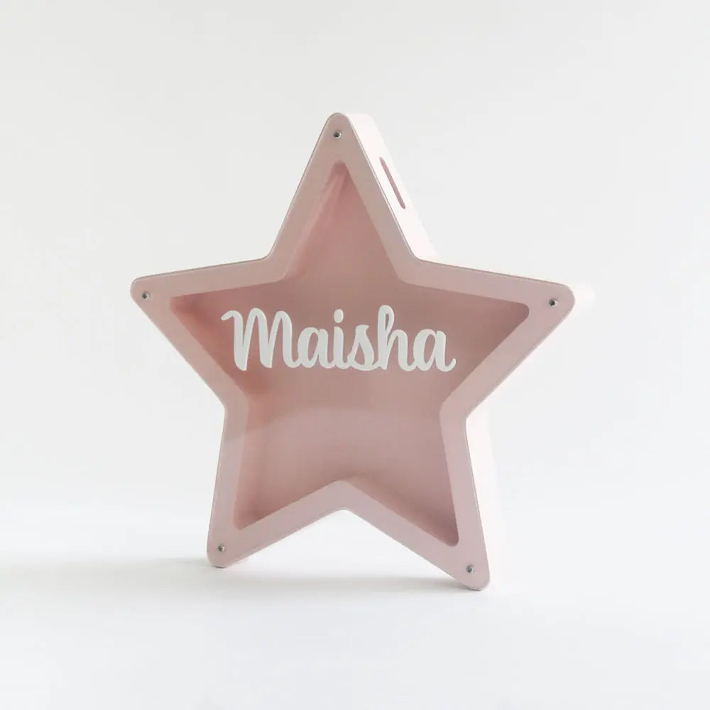 The Tiny Trove Star Piggy Bank - Pink