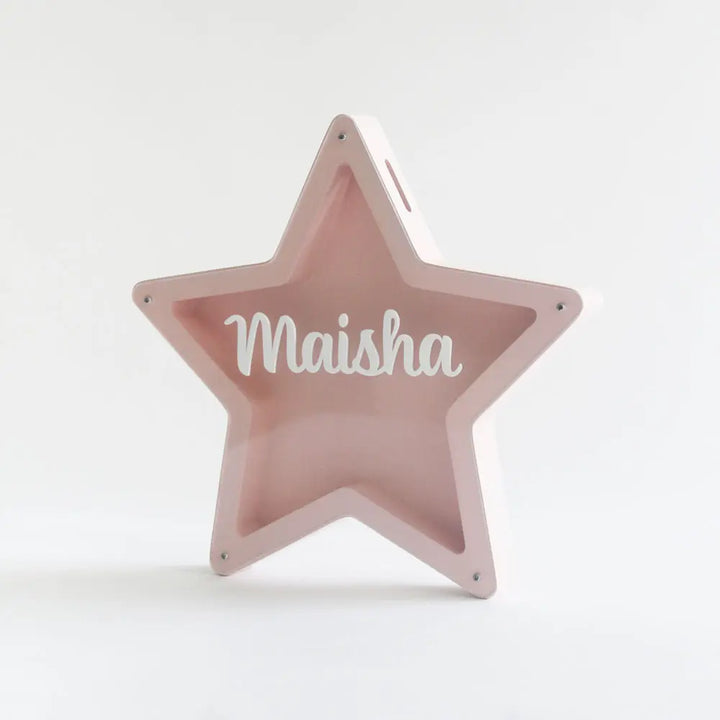 The Tiny Trove Star Piggy Bank - Pink
