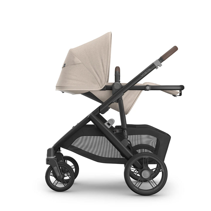 UPPAbaby Vista V3 Reversible Seat Stroller, Flat Recline, Multiple Seat Configurations, Converts to Sibling Stroller, Includes Insect Net and Rain Cover, up to 4 Years - Ada/Sandstone