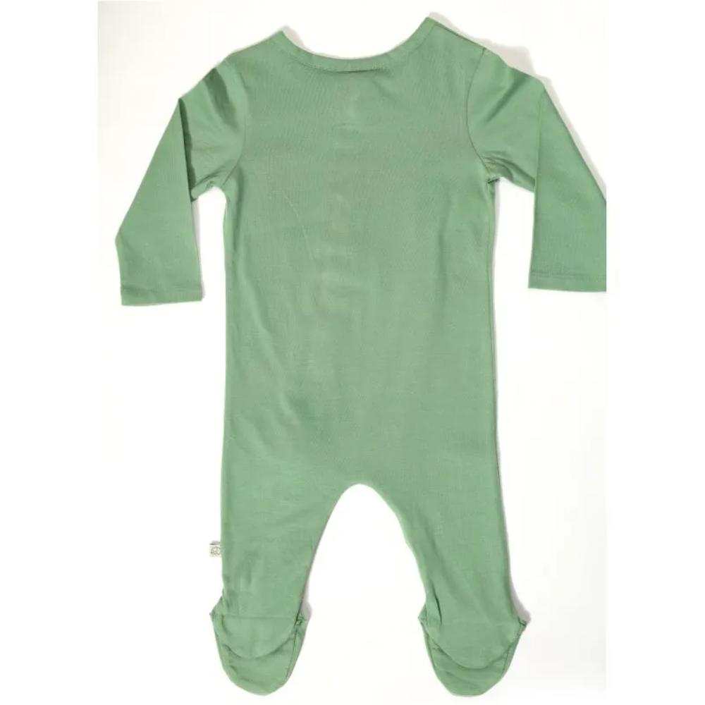 Furr Balls Zipper Full Sleeves Bodysuit - Mineral Green