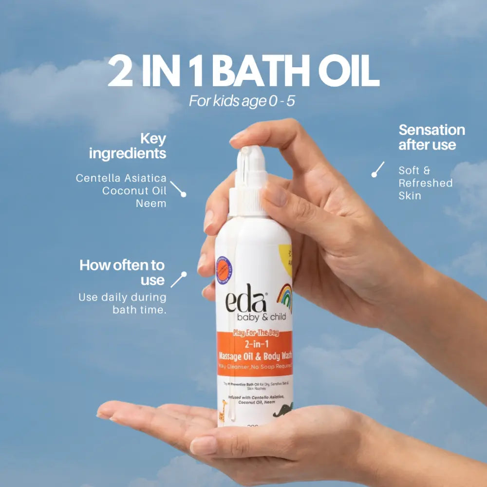 Eda Baby &amp; Child First 1000 Days Ritual | Head-to-Toe Wash, Massage Oil &amp; Body Wash, Baby Body Lotion &amp; Night Time Balm for Newborns, Babies &amp; Kids