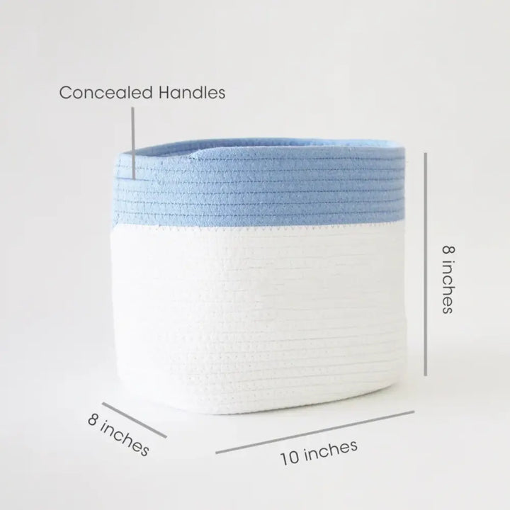 The Tiny Trove Personalized Storage Basket - Small - Ellie Theme - Blue