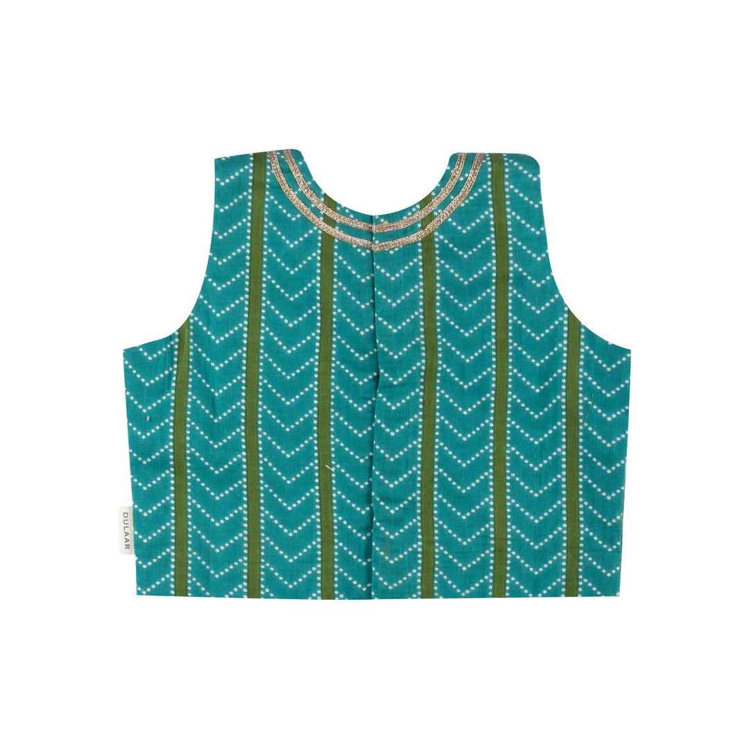 Dulaar Cotton Lehenga Set for Girls (Gota Work)-Zig and Zag