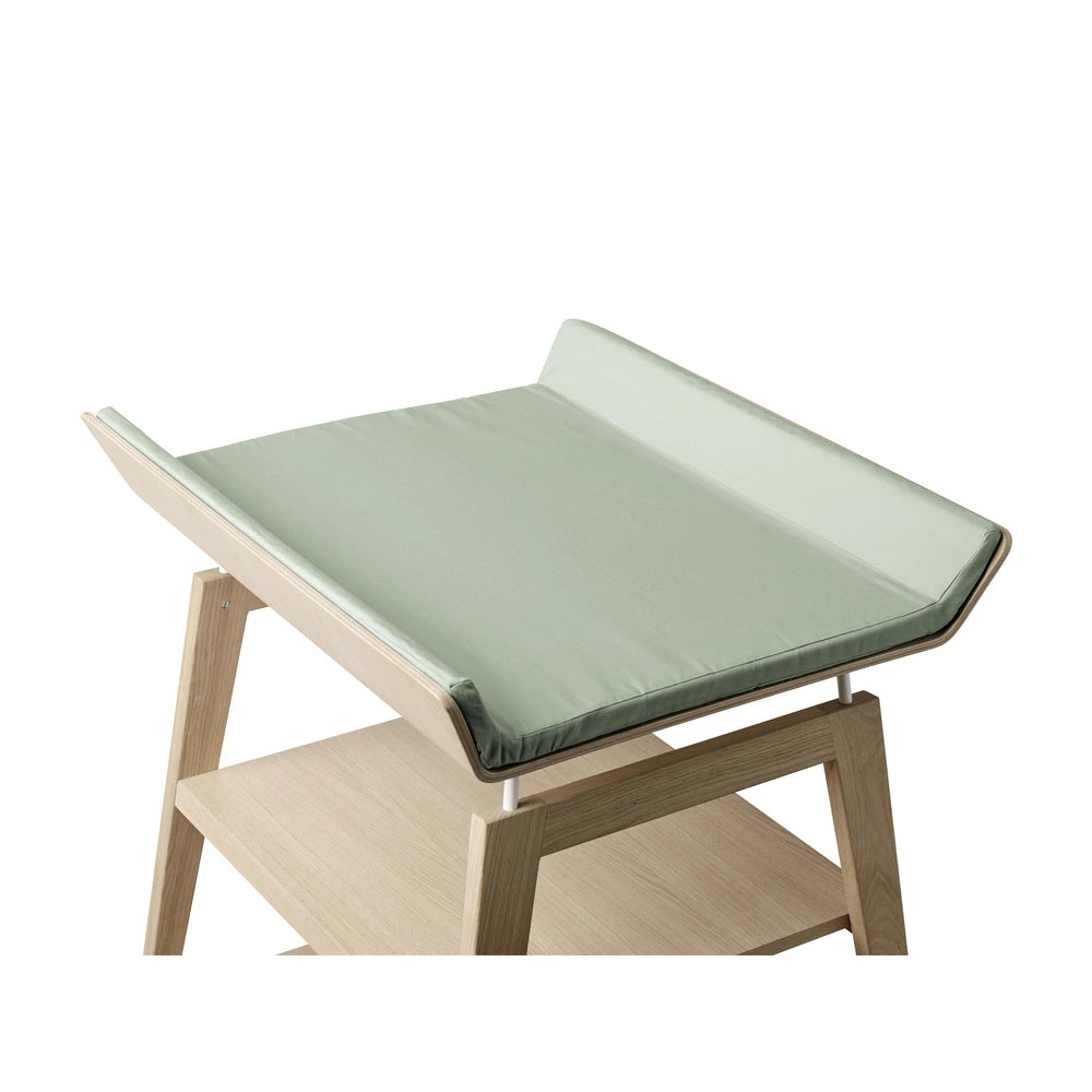 Leander Linea Changing Table Cushion Cover, Soft Cotton, Liquid-Resistant, Machine Washable - Sage Green