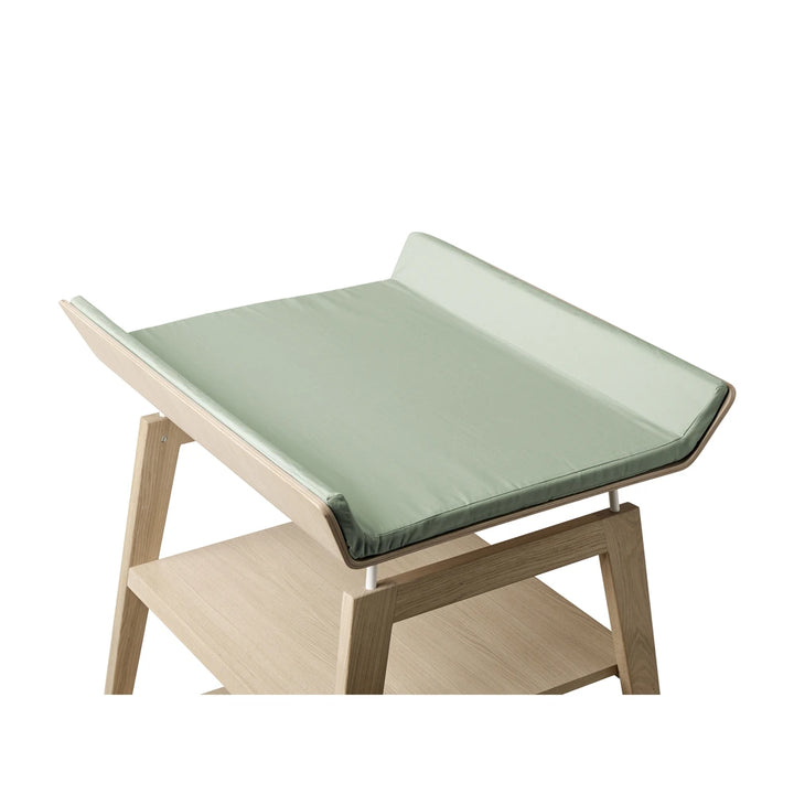 Leander Linea Changing Table Cushion Cover, Soft Cotton, Liquid-Resistant, Machine Washable - Sage Green