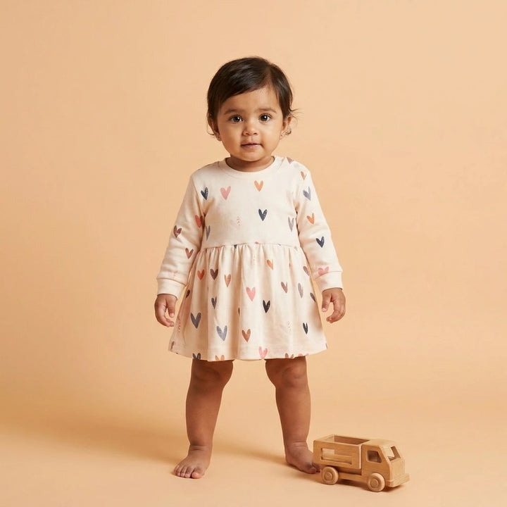 Faura Dress For Girls - Sweetheart Stripes
