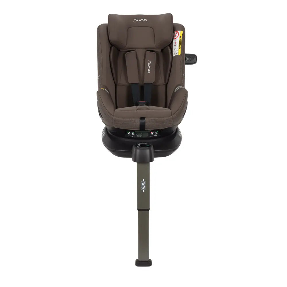Nuna Pruu Baby Car Seat-Convertible Car Seat-360° Rotation-5 Position Reclining Seat-Integrated Rebound Bar to Minimize Rotation During Impact-2 Years Warranty-For 0 to 4Y (Upto 19Kg) - Chestnut