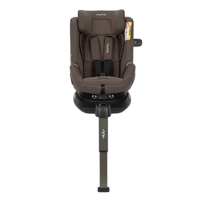 Nuna Pruu Baby Car Seat-Convertible Car Seat-360° Rotation-5 Position Reclining Seat-Integrated Rebound Bar to Minimize Rotation During Impact-2 Years Warranty-For 0 to 4Y (Upto 19Kg) - Chestnut