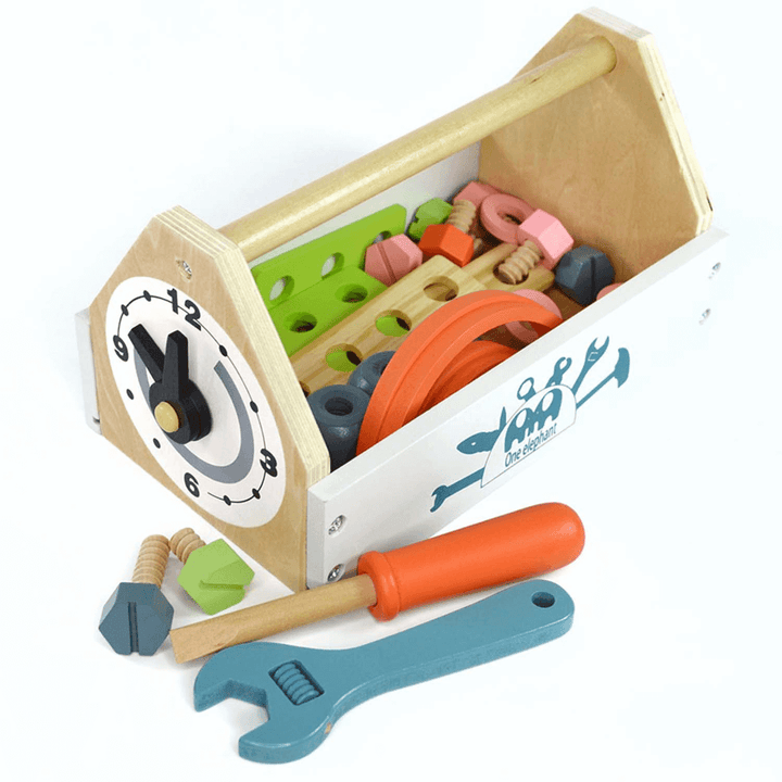 Playbox Pretend Play Toy Wooden Tool Kit - 31 pcs