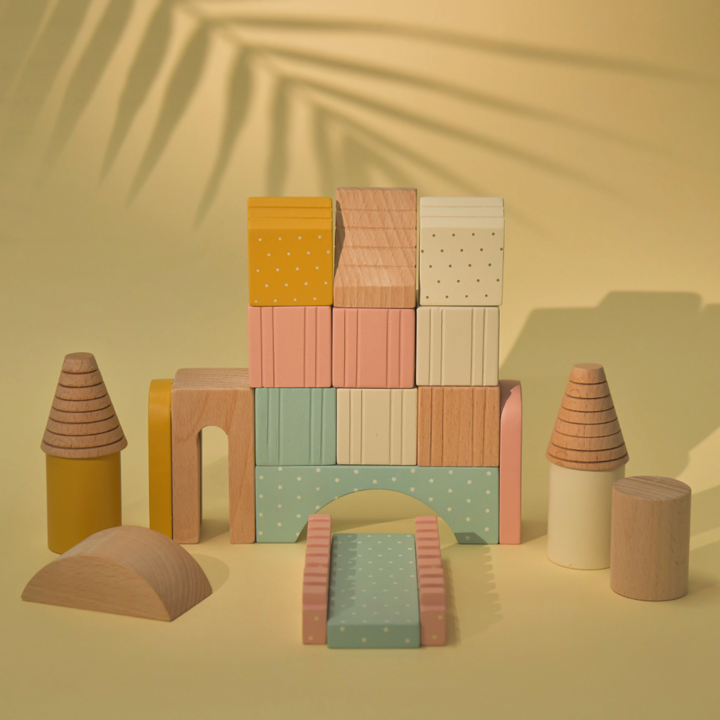 Playbox Wooden Building Blocks Toys Set