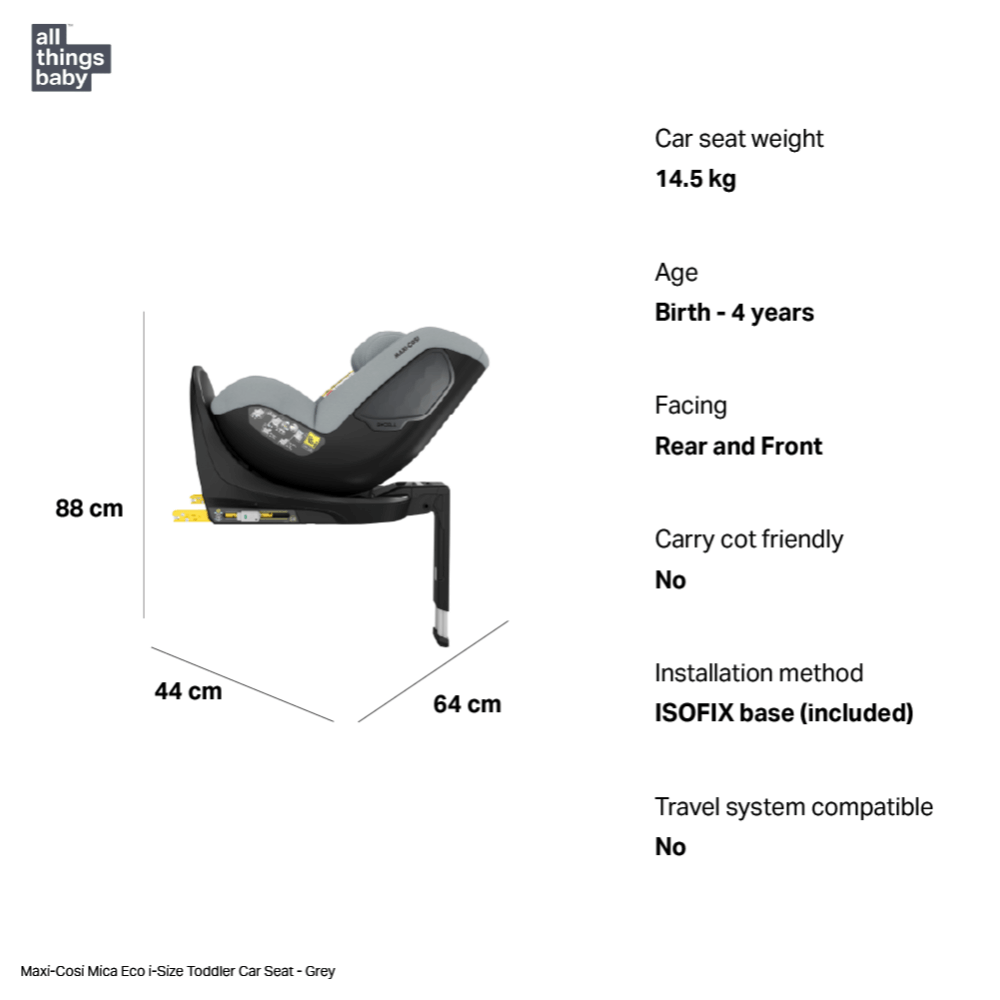 maxi-cosi forward facing age Maxi-Cosi Mica S i-Size Toddler Car Seat, Rear & Forward-Facing, Adjus – AllThingsBaby.com