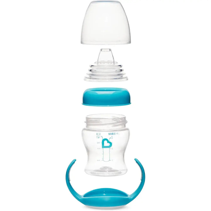 Munchkin Gentle Transition Cup with Soft Silicone Spout &amp; Handles – Spill-Proof Sippy Cup, BPA-Free, 4oz, 4+ Months - Blue