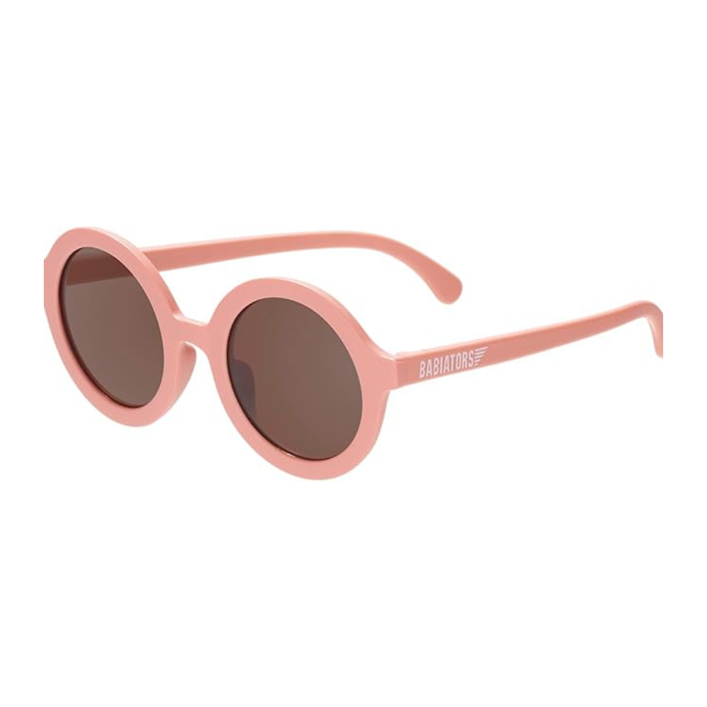 Babiators Round Sunglasses: Peach | Amber Lens | Ages 3-5