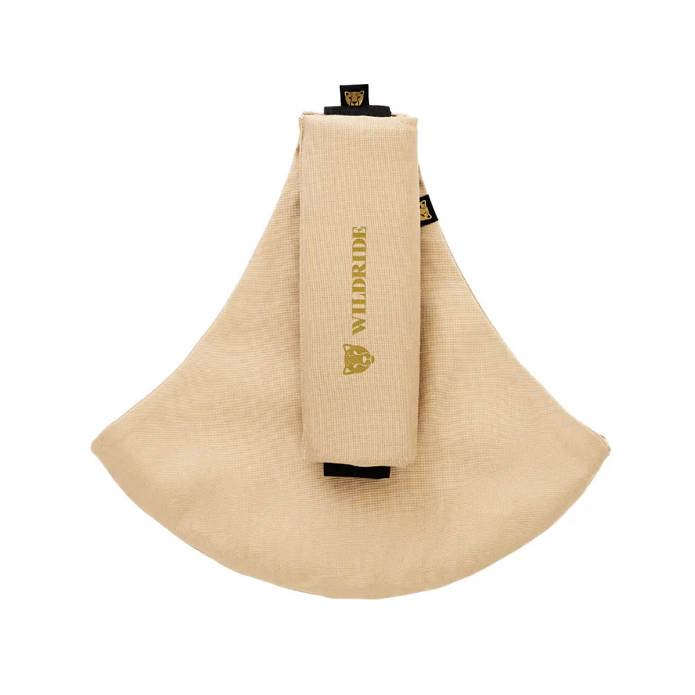 Wildride Toddler Carrier | Lightweight 100% Cotton Hip Seat Baby Carrier for Toddlers 9 Months–4 Years | Ergonomic, Portable &amp; Travel-Friendly Child Carrier | Comfortable Alternative to Stroller for Everyday Use - Beige