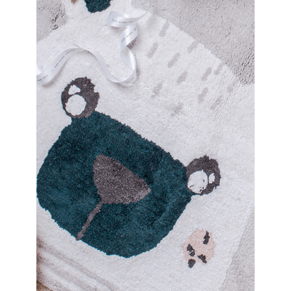 The Baby Trunk Bear Printed Cotton Anti Skid Water Resistance Floor Mat