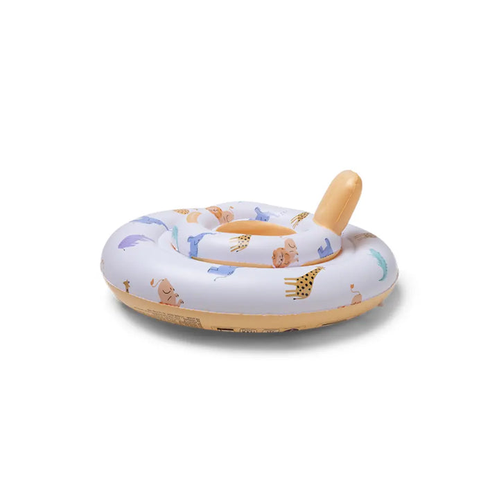Swim Essentials Baby Float,  Inflatable PVC Baby Swim Seat for Infants 0–1 Year, Multicolor - Wild Life