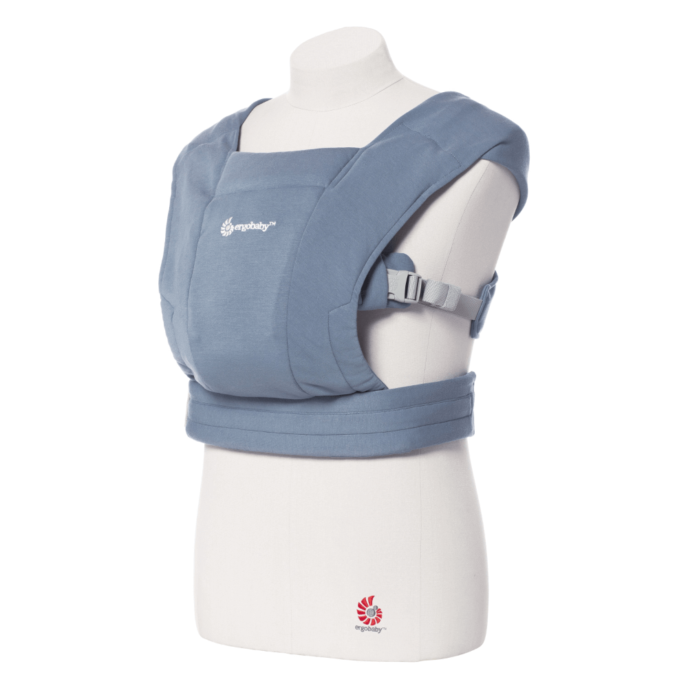 Ergobaby Embrace Newborn Baby Carrier – Soft &amp; Lightweight Fabric, Ergonomic “M” Position and Head Support, Adjustable Waistbelt &amp; Cross Straps, 2 Carry Positions, Easy to Use, 3-11 Kgs, Birth to 12 Months, Oxford Blue