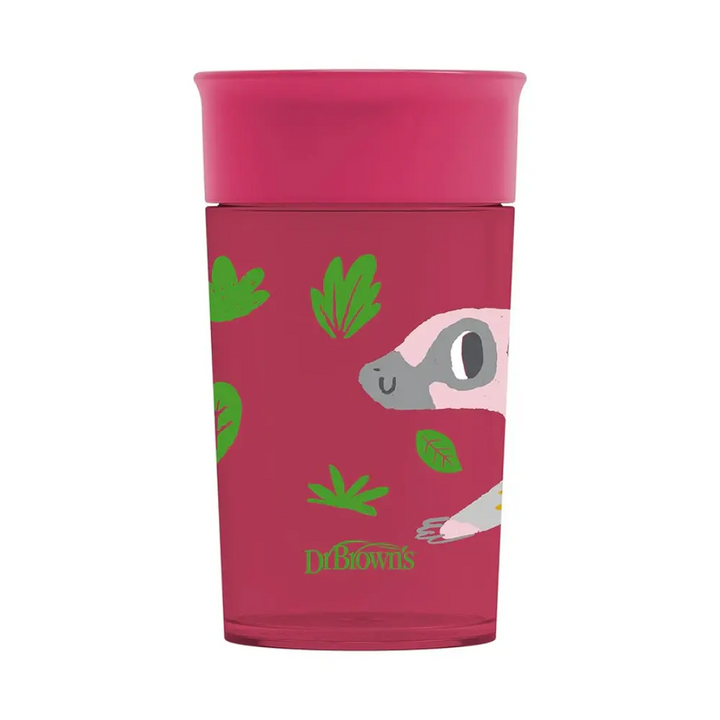 Dr. Brown’s Smooth Wall Cheers 360 Cup, 10 oz/300 mL - Red Deco