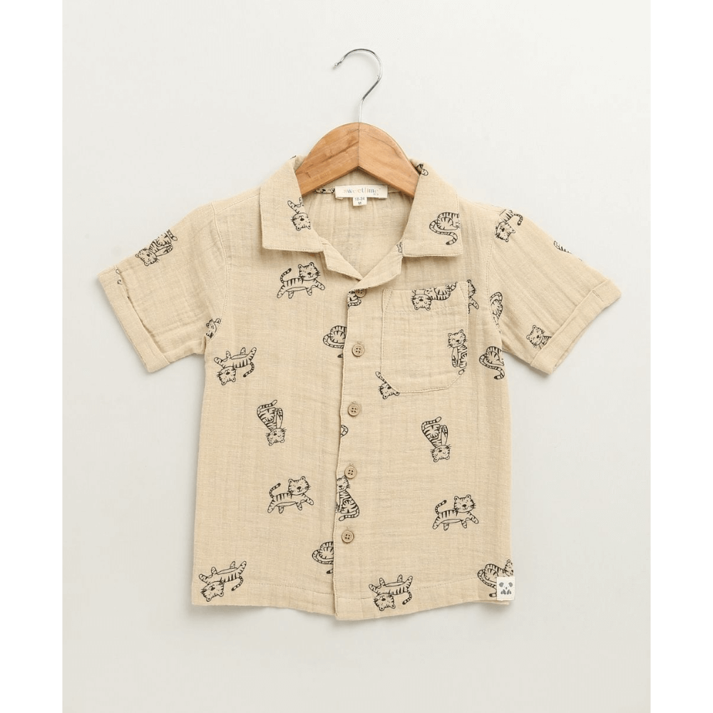 Sweetlime By AS Tiger Print Cotton Co-ord Set