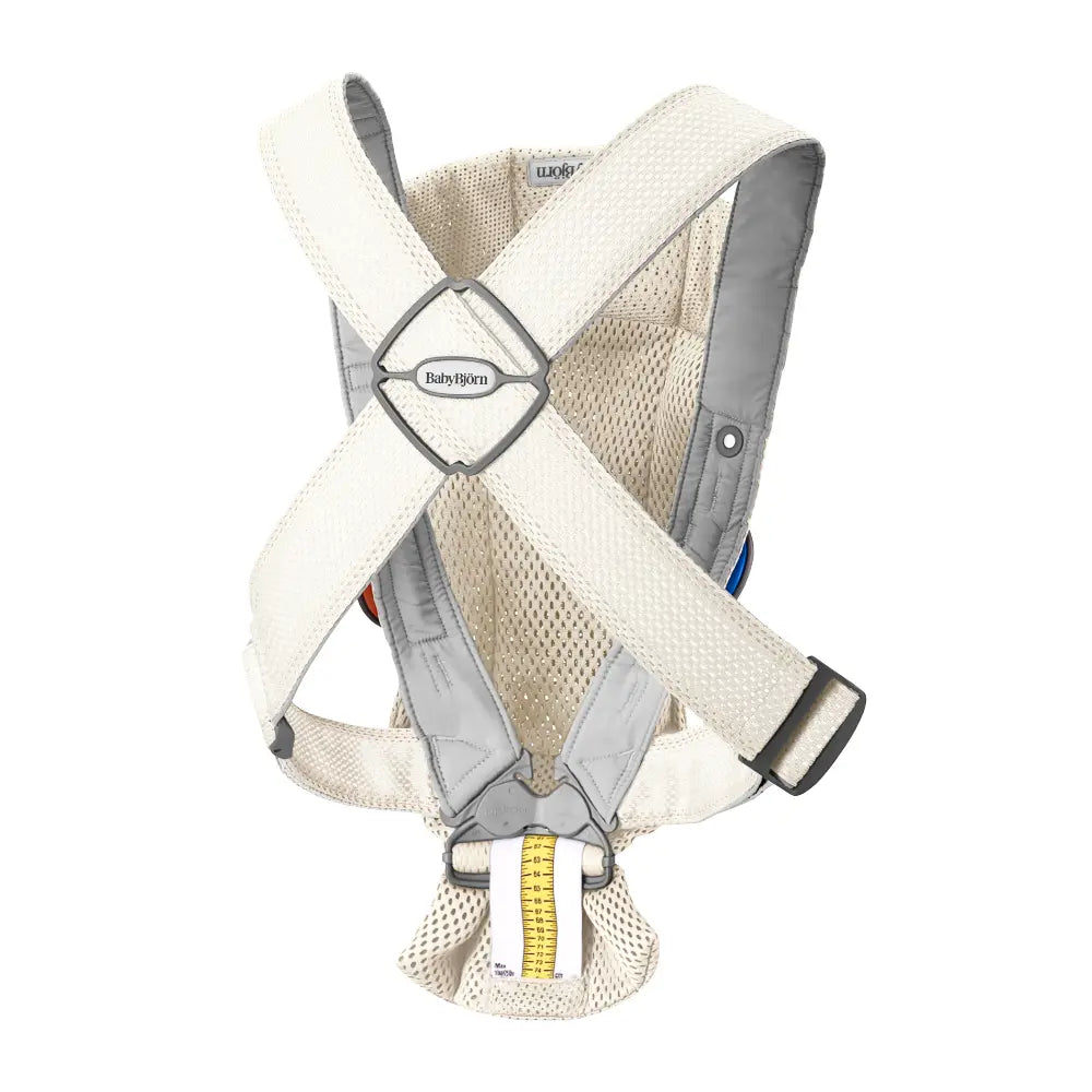 BabyBjorn Mini Baby Carrier, Soft &amp; Lightweight Mesh Fabric, 3 Carrying Positions, Ergonomic Hip and Head Support, Adjustable Waistbelt &amp; Cross Straps, Easy to Use, Birth to 12 Months (upto 11kg) - Cream