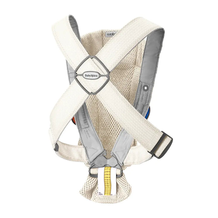 BabyBjorn Mini Baby Carrier, Soft &amp; Lightweight Mesh Fabric, 3 Carrying Positions, Ergonomic Hip and Head Support, Adjustable Waistbelt &amp; Cross Straps, Easy to Use, Birth to 12 Months (upto 11kg) - Cream