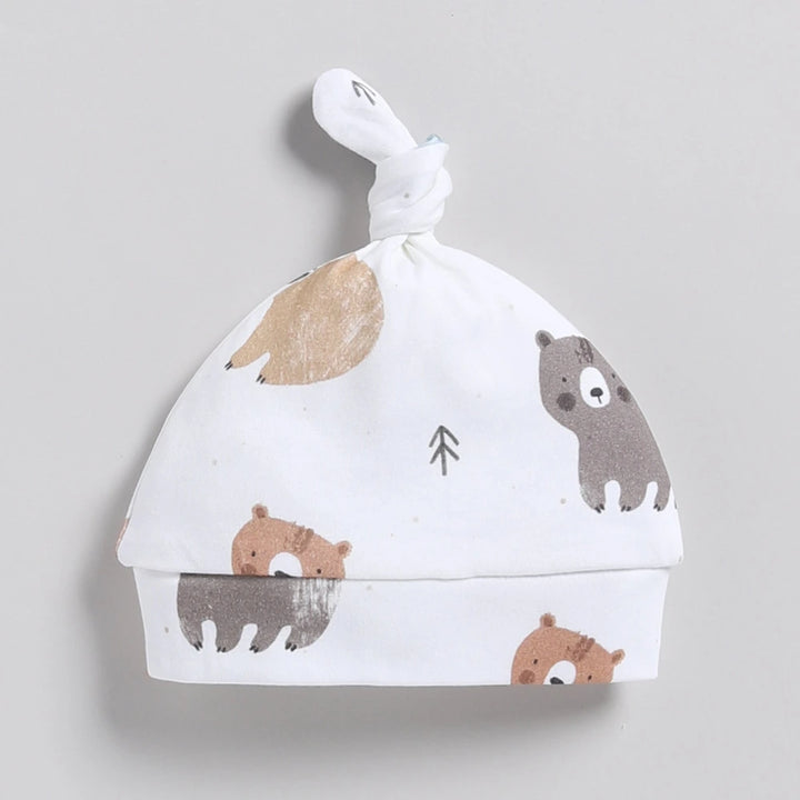 Cot &amp; Candy Baby Organic Beanie - Amber Woodland