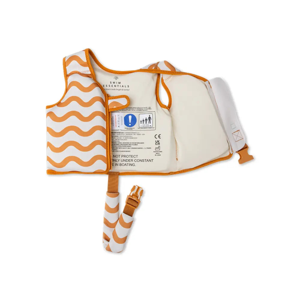 Swim Essentials Swim Vest, Kids Float Vest for Ages 1–2 Years (11–15 kg), Orange - Surfer