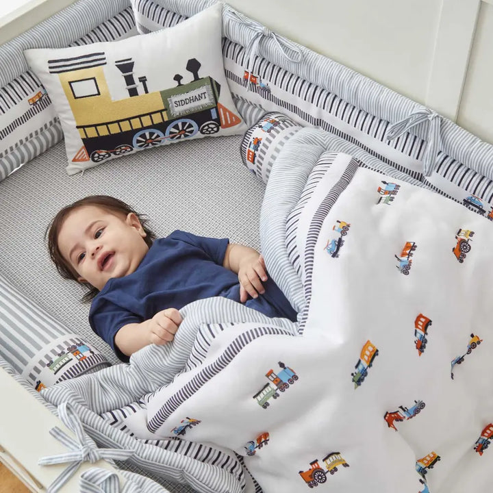 Annasimona Kids Train Rectangle Cushion - ONE SIZE