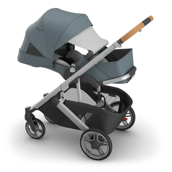 UPPAbaby Cruz V3 City Stroller, Reversible Seat, Flat Recline, Includes Bumper Bar, Insect Net, Rain Cover, up to 4 Years - Callum/Stone Blue