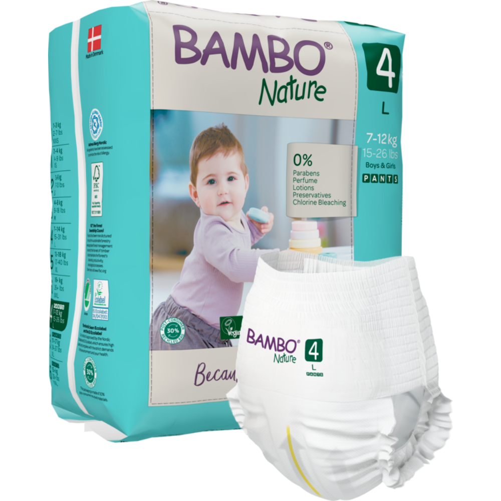 Bambo Nature Skin Friendly Pant Style Diapers - Large (7-12 kgs)