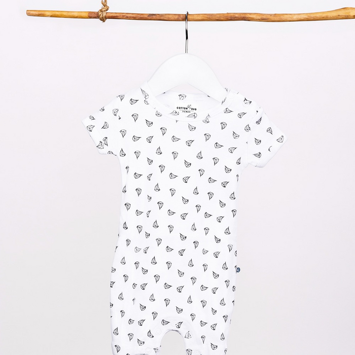 Cotton Bug Romper Suit - Anchor