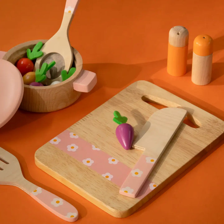 Playbox Grill &amp; Chill Wooden Cooking &amp; Kitchen Toy Set