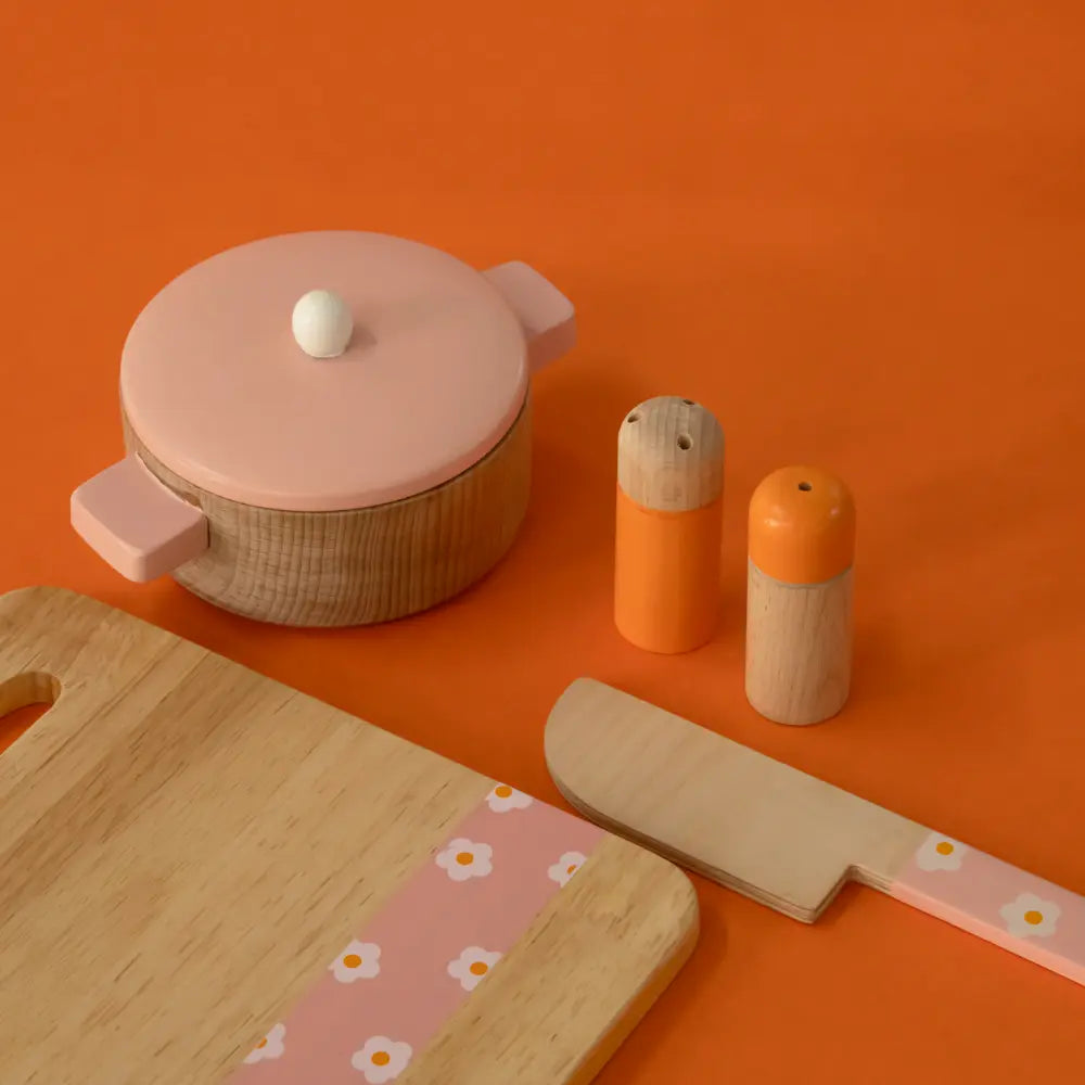 Playbox Grill &amp; Chill Wooden Cooking &amp; Kitchen Toy Set