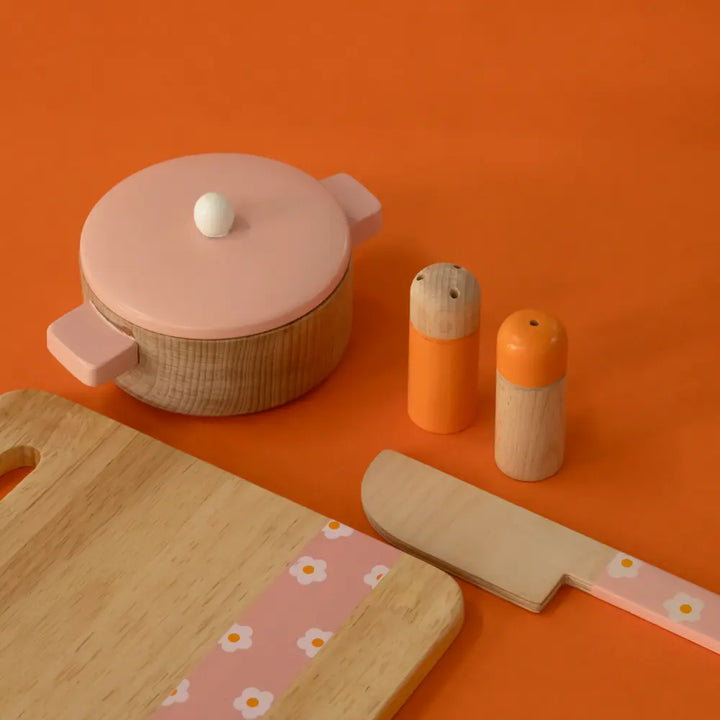 Playbox Grill &amp; Chill Wooden Cooking &amp; Kitchen Toy Set