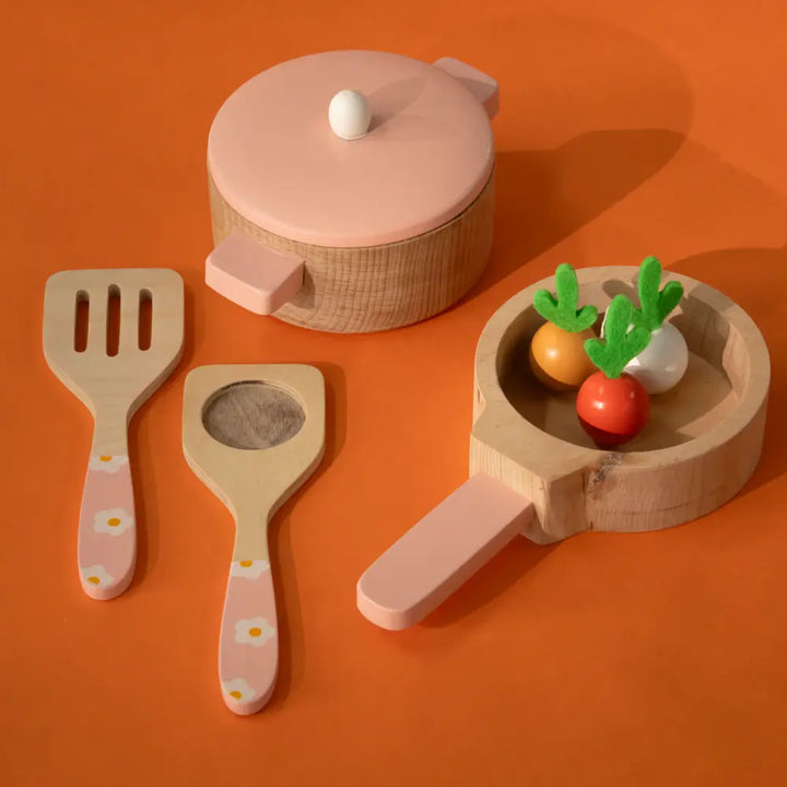Playbox Grill &amp; Chill Wooden Cooking &amp; Kitchen Toy Set