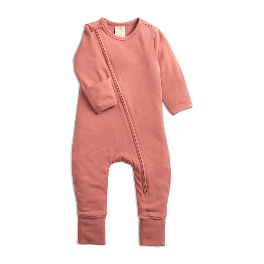 Tiny Twig Long Sleeve Zipsuit - Rose Gold