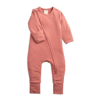 Tiny Twig Long Sleeve Zipsuit - Rose Gold