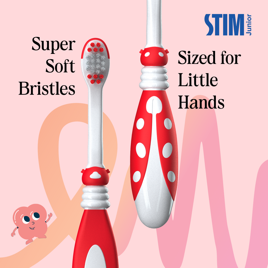 STIM Junior Baby Toothbrush | With Paste | 1-3 years | 2 Pcs - Multicolor