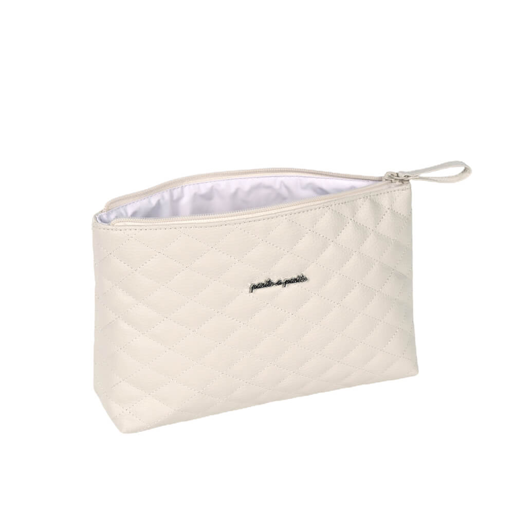 Padded Ines Beige Travel Essentials Pouch