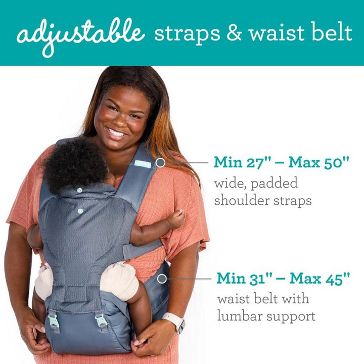 Infantino Hip Rider Plus 5-in-1 Hip Seat Carrier Grey