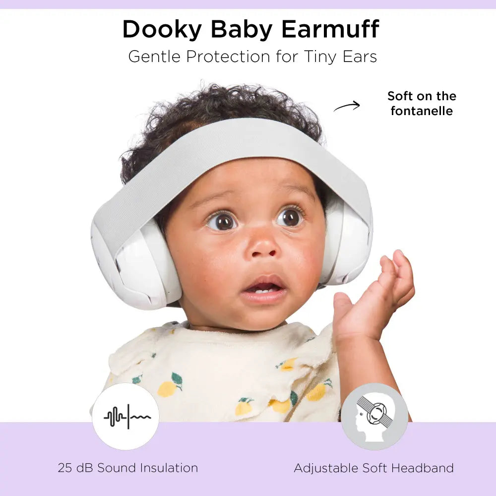 Fish Dooky Dooky Baby Earmuff – Soft Adjustable Hearing Protection for Baby | 0-3 ...