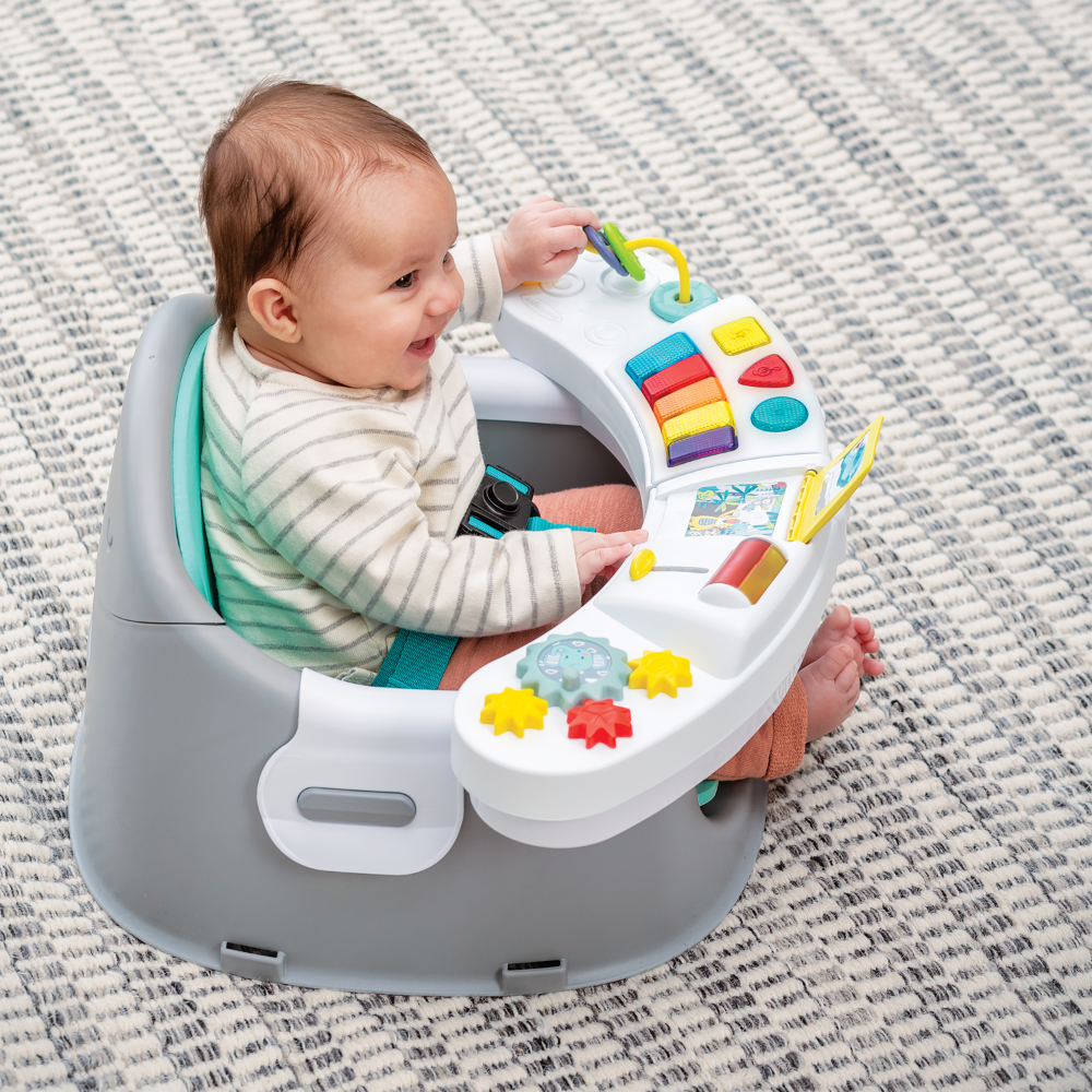 Infantino Music &amp; Lights 3-in-1 Discovery Seat &amp; Booster Teal &amp; Grey