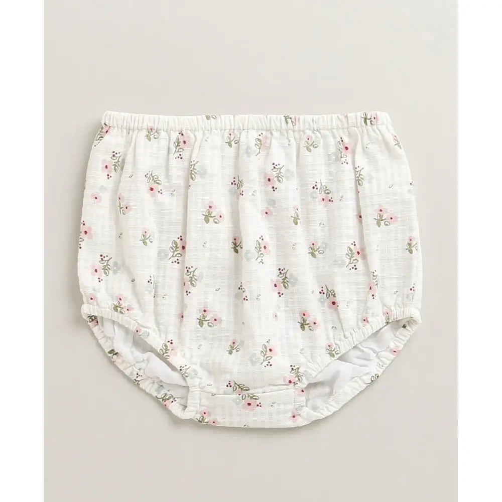 Sweetlime By As Sweet Blossom Ruffle Organic Cotton Dress &amp; Bloomer Set with Hairband - Off White
