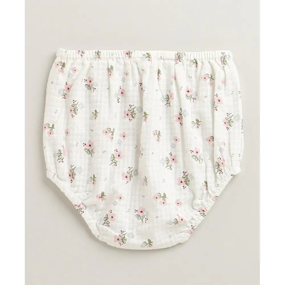 Sweetlime By As Sweet Blossom Ruffle Organic Cotton Dress &amp; Bloomer Set with Hairband - Off White