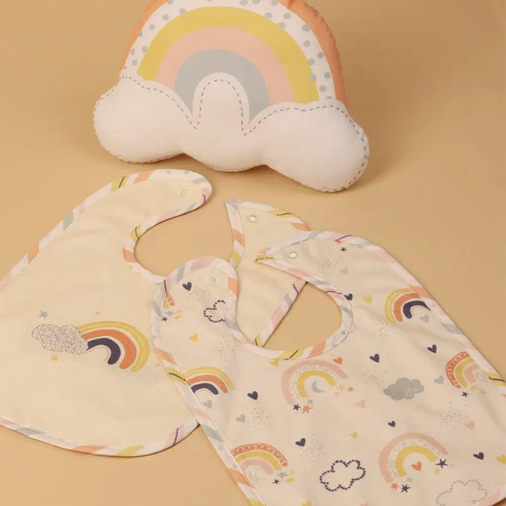 Abracadabra Cotton Jersey Toddler Bib Set (Pack of 2) - Rainbow - 6-36 Months