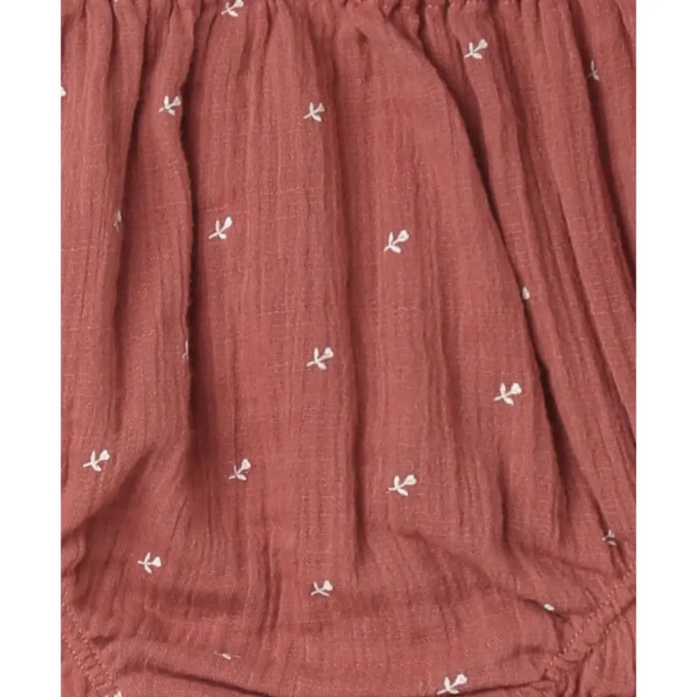 Sweetlime By AS Peter Pan Collar Cotton Dress &amp; Bloomer Co-ord Set - Brown