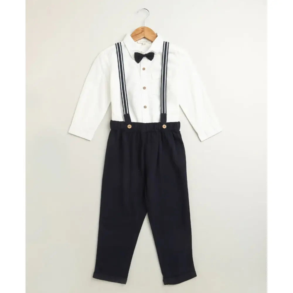 Sweetlime By As Little Gentleman Formal Co-ord Set - White &amp; Dark Navy