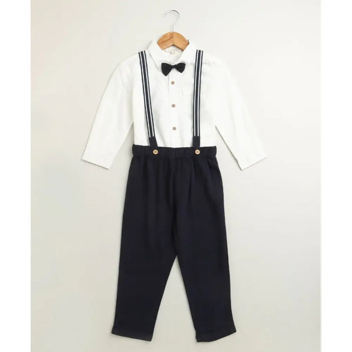 Sweetlime By As Little Gentleman Formal Co-ord Set - White &amp; Dark Navy