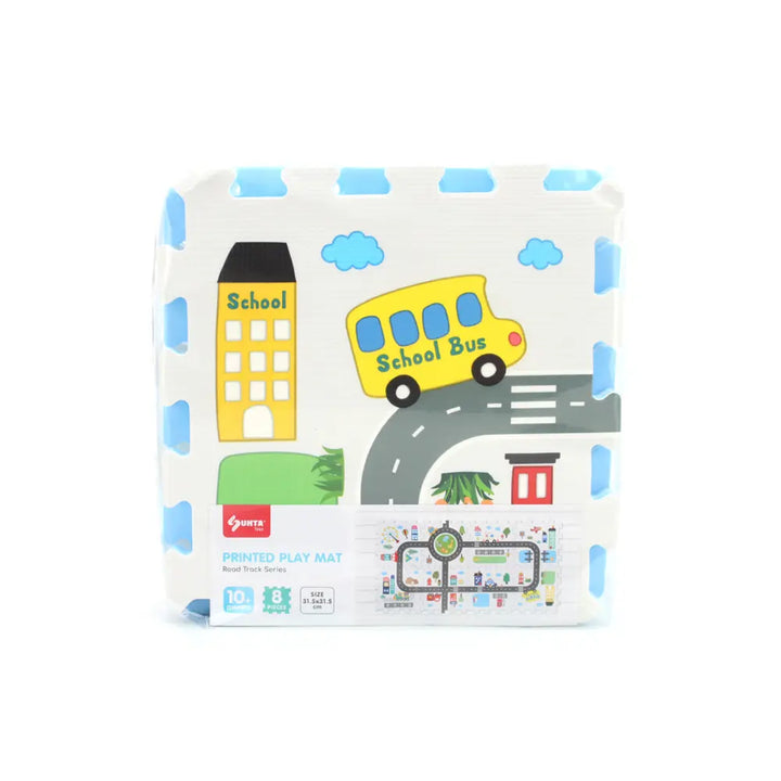 Sunta Playmats (Ht Printed Puzzle Mat - Road Track)- 8Pcs (Tile Size: 12.5"X12.5"X10mm)
