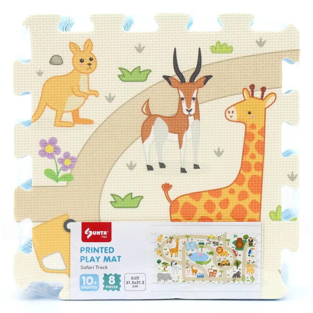 Sunta Playmats - Ht Printed Safari Track Puzzle W/Foam Toy Car